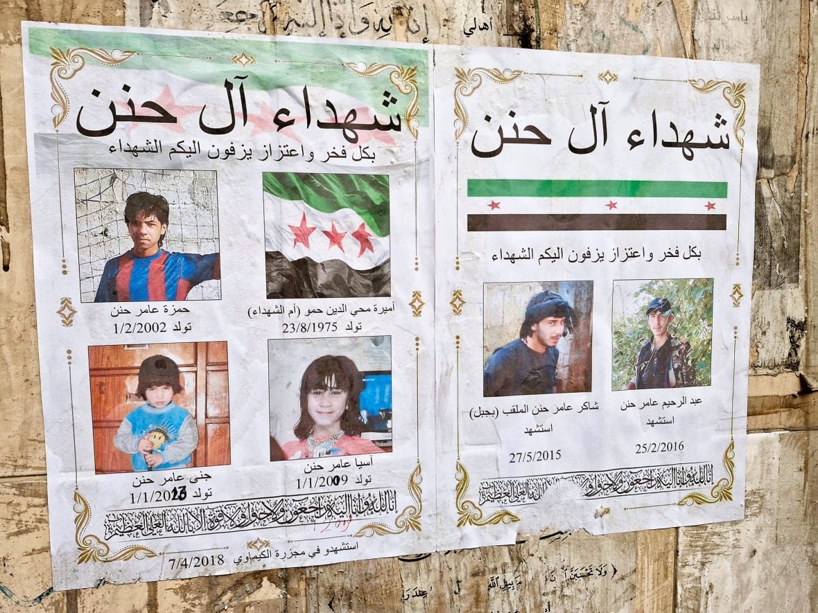 poster-of-martyrs-in-douma A poster of several people who were killed.