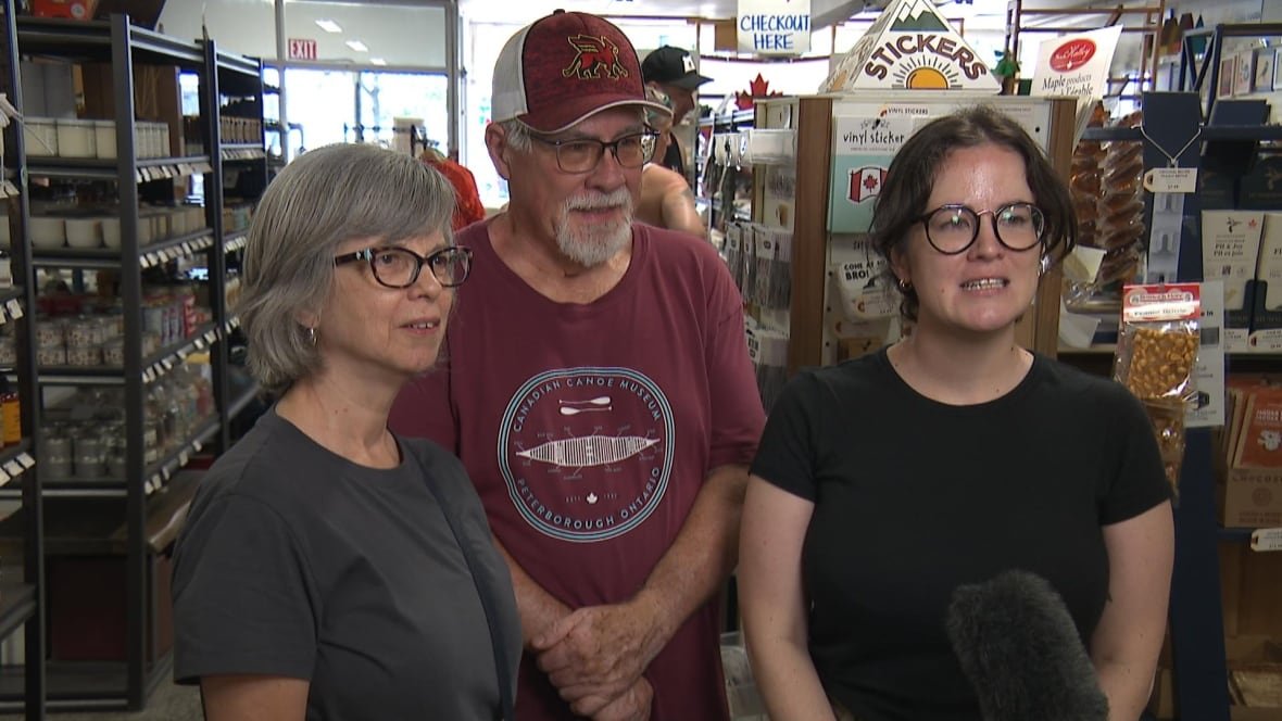 Emily Olmstead with her parents at Maker House in Ottawa