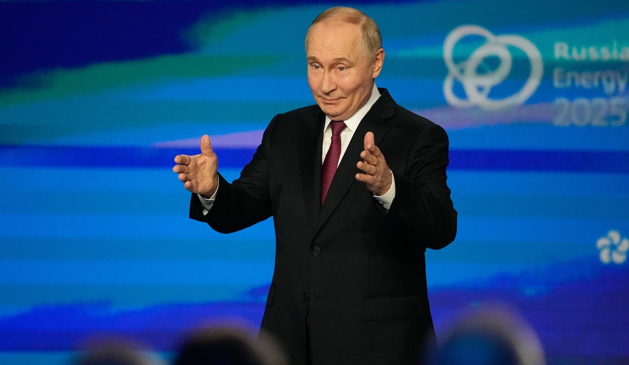 Russian President Vladimir Putin at a forum in Moscow.